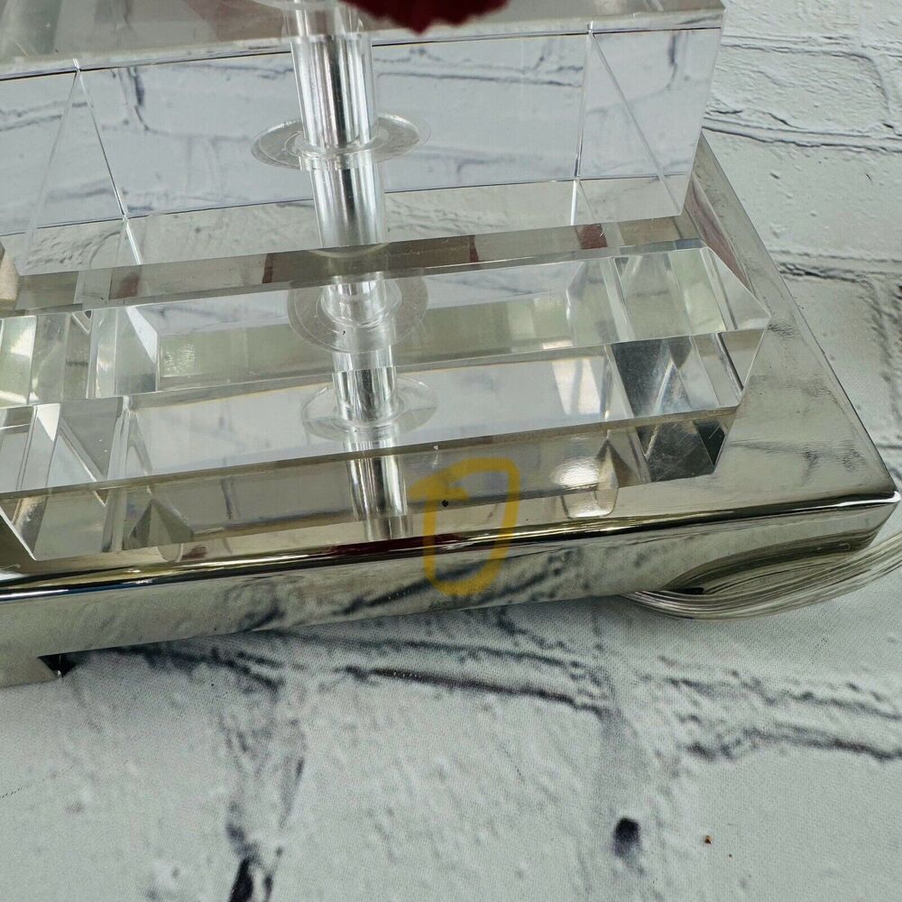 Broyhill Red Corral Lucite Reef Nautical Coastal Beach Table Lamp & Shade - Picture 11 of 16